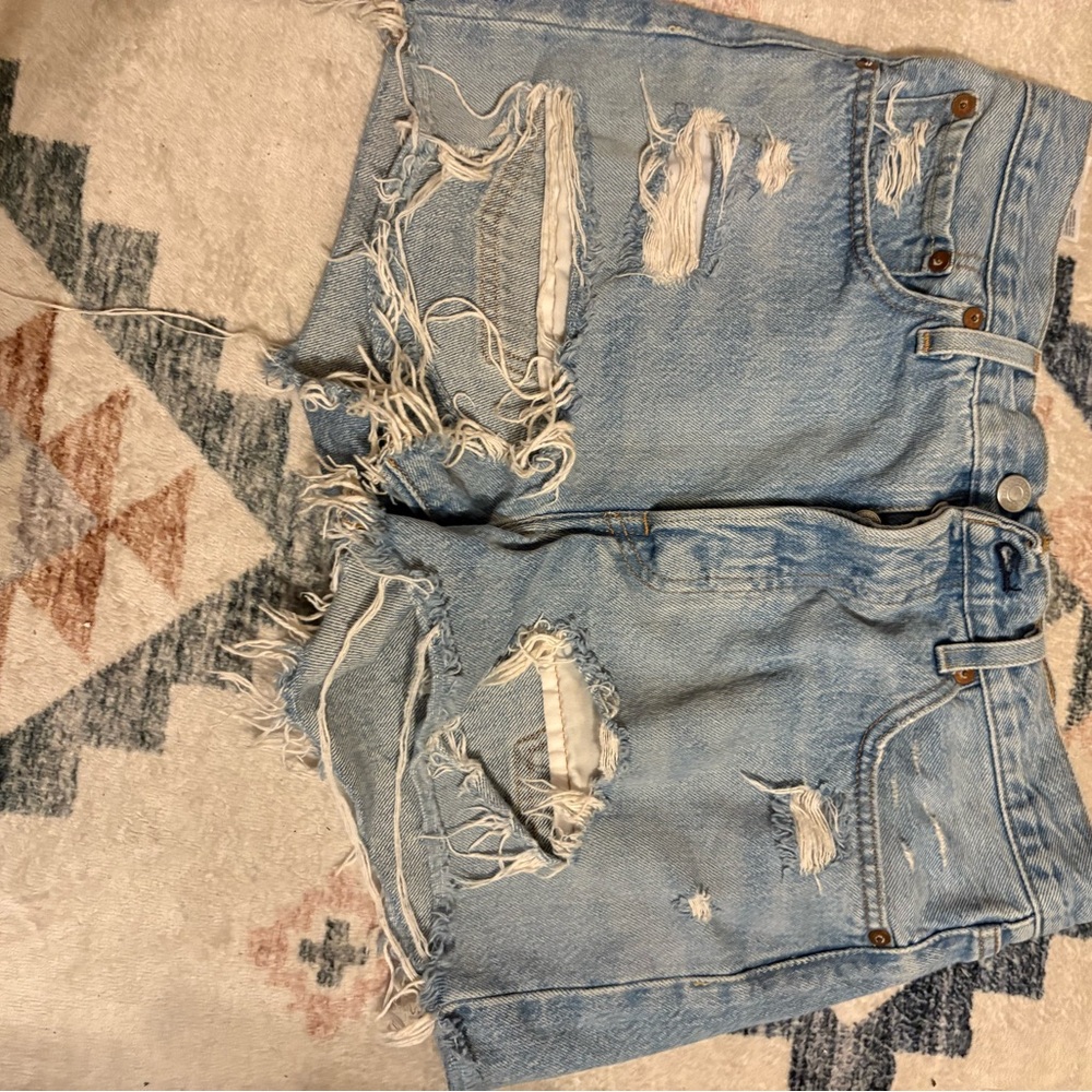 Levi Distressed Denim Women Shorts